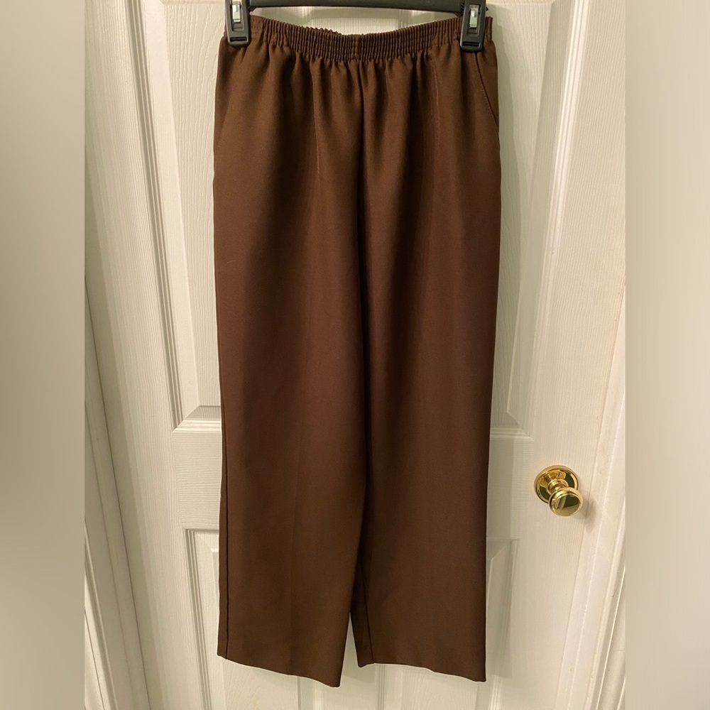 Alfred Dunner size 8 proportioned short brown pants